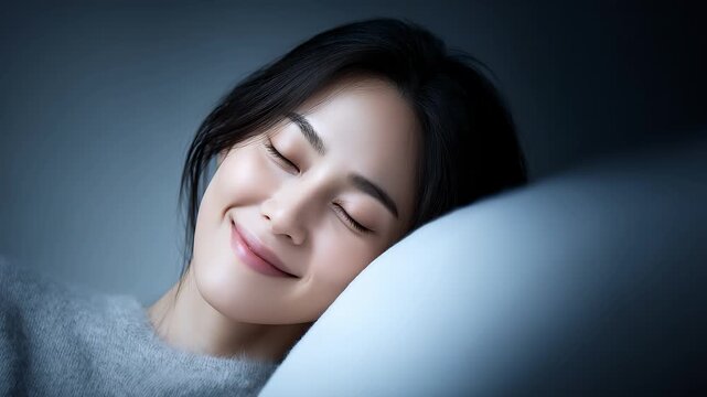 Asian Woman Sweet Sleep Peaceful Sleep