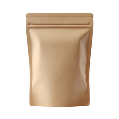 Obraz premium A vertically-oriented, closed, brown, pouch-like package against a black background