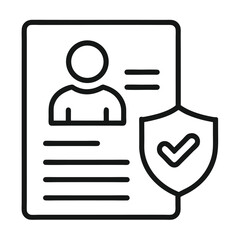 Secure User Profile Document Vector Icon