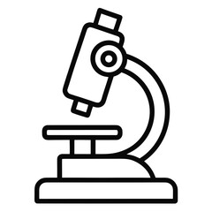 Laboratory Microscope Icon – Science and Research Equipment Vector