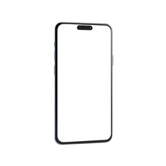 Sleek frameless smartphone mockup with blank screen for app showcase, website design, or UI presentation, ready for your creative projects