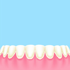 Lower teeth (Tartar) - Text box sign blank banner (square) illustration vector design. Dental care concept.