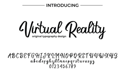 Virtual Reality - Elegant Script Font for Smooth Handwritten Design and Creative Typography