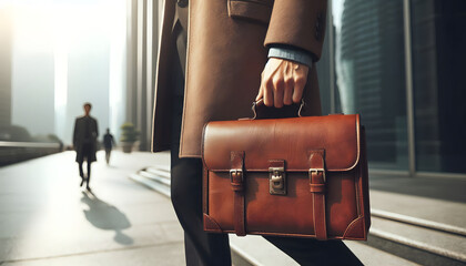 서류가방을 든 손