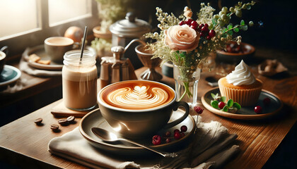 찻잔 속 카페라떼