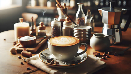 찻잔 속 카페라떼