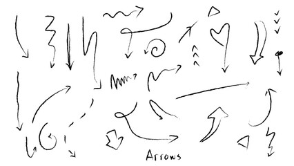 hand drawn arrows for illustrating and editing