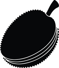 Vector Jackfruit tropical fruit outline exotic healthy food silhouette Illustrator