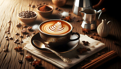 찻잔 속 카페라떼