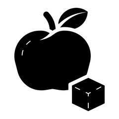 fructose sweet glyph icon