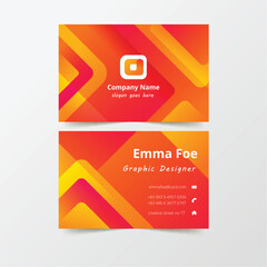 Red gradient business Card