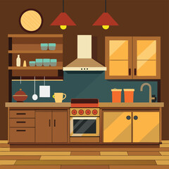 vector illustration of kitchen