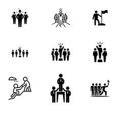 leadership icon set