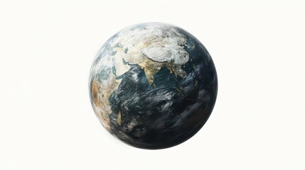 Earth globe, isolated on white background.