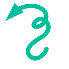 Curved Arrow Set Collection — Abstract Direction and Flow Design Elements on White Background