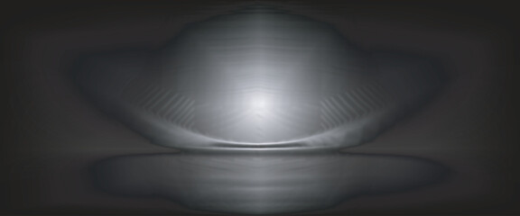 Empty dark black concrete three dimensional room with cement wall and floor. Gallery background or product display for mock up