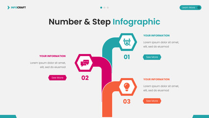 Number and Step Infographic