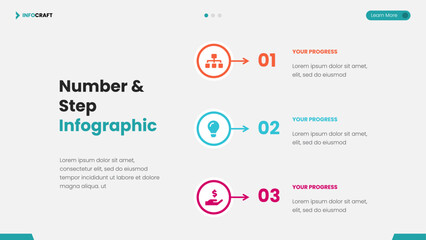 Number and Step Infographic