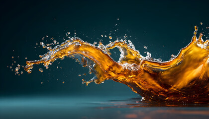 Car motor oil splash