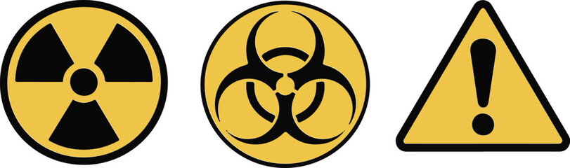 Radiation, Biohazard, and Warning Symbols: Icons of Danger and Caution