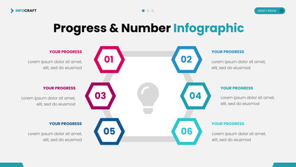 Progress and Number Infographic