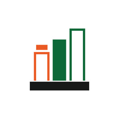 business graph with arrow