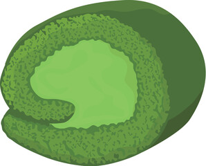 ロールケーキ　単品　抹茶