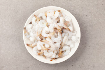 Peeled shrimp is the meat of shrimp with the shell removed.
