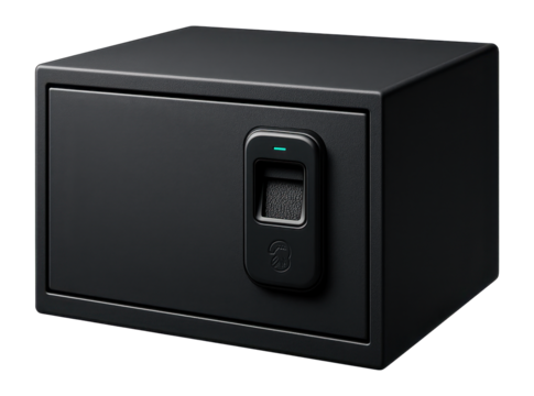 A biometric drawer safe ideal for securing small valuables in a bedside table.