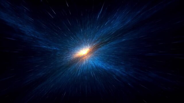 Journey through deep space at light speed &mdash; a cinematic warp tunnel of stars and glowing energy, symbolizing cosmic exploration, sci-fi travel, and futuristic technology.