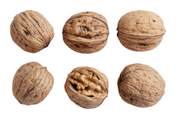 Nut selection and preparation techniques kitchen food isolated on transparent background