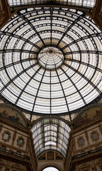 Galleria Vittorio Emanuele II interior, in Milano, Italy