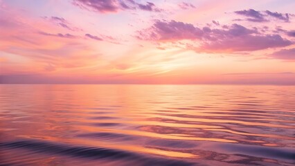 Obraz premium Serene Winter Mountain Morning – Soft Golden Light Kisses Snowy Peaks Beneath Pastel Sunrise Sky, Gentle Mist Rising Over Frozen Lake, Peaceful Nature Landscape Tranquility