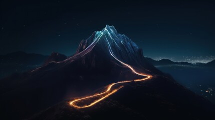 Abstract mountain landscape