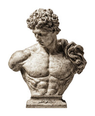 Obraz premium Sculpture display of classical museum isolated on transparent background