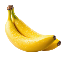 Fresh bananas bunch kitchen food bright isolated on transparent background