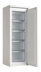 Slim built-in freezer ideal for tight spaces, perfect for small urban kitchens.