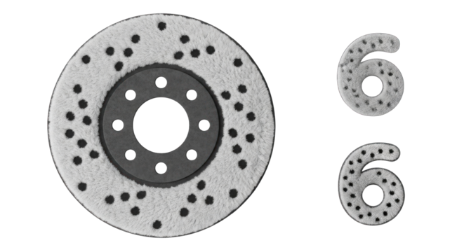 Perforated Disc and Number Six Design.