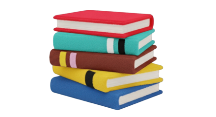 Stack of Colorful Books: A Symbol of Knowledge and Learning.