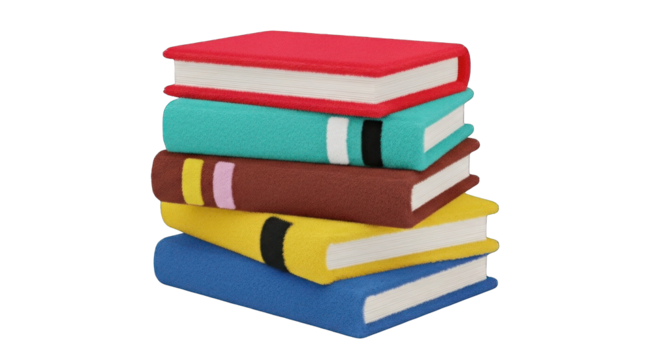 Stack of Colorful Books: A Symbol of Knowledge and Learning.