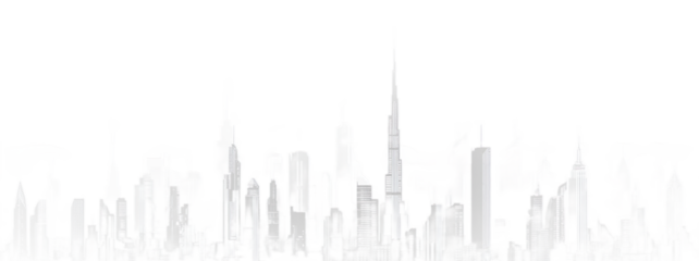 Highrise tower png designed with clean urban silhouettes of residential buildings, offices, and city skyline ideal for architecture and corporate visual design