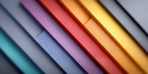 Abstract Diagonal Layered Textured Stripes Vibrant Rainbow Color Palette Background