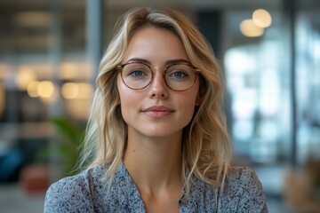 Young professional having a video chat in a modern office setting, discussing business matters or projects while maintaining professionalism and focus, Generative AI
