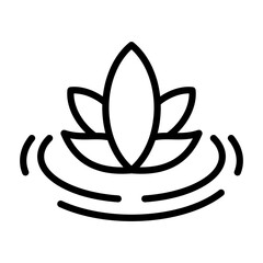 Calm Icon - Black Outline