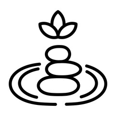 Tranquility Icon - Black Outline