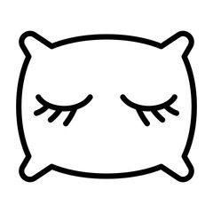 Beauty Sleep Icon - Black Outline