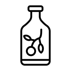 Body Oil Icon - Black Outline