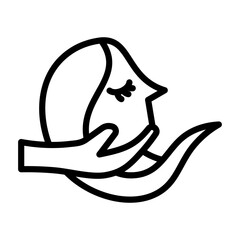 Beauty Treatment Icon - Black Outline