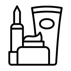 Beauty Products Icon - Black Outline