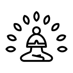 Reiki Icon - Black Outline